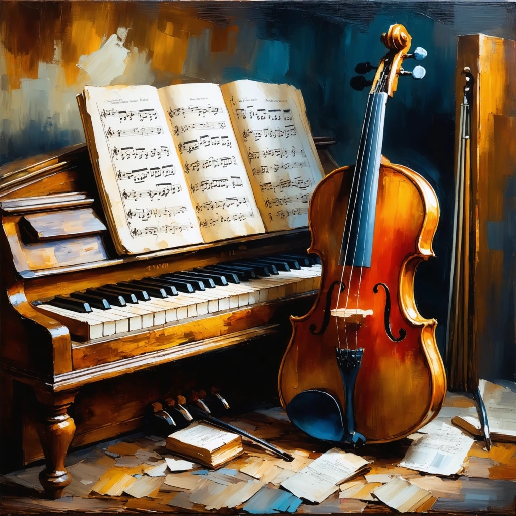 Oil Painting Piano by shivanginirastogi