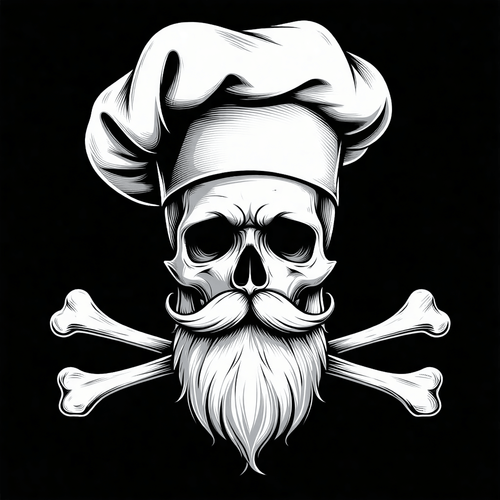 Crossbones Beard Mustache by flattenedsurrender62